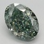 3.19 Ct. Fancy Vivid Green Oval Lab Grown Diamond