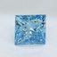 1.27 Ct. Fancy Vivid Malibu Blue Princess Lab Grown Diamond