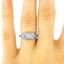 The Vidya Ring, smalltop view on a hand