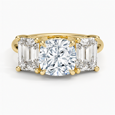 18K Yellow Gold Luxe Rhiannon Three Stone Diamond Ring (1 1/10 ct. tw.)