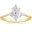 18K Yellow Gold Aria Three Stone Diamond Ring (1/10 ct. tw.), smalltop view