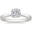 18K White Gold Petite Taper Solitaire Ring, smalltop view