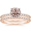 14K Rose Gold Petite Shared Prong Bridal Set (1/2 ct. tw.)