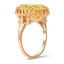 The Bingham Ring, smalltop view on a hand