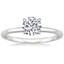 18K White Gold Petite Heritage Diamond Ring, smalltop view