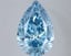 8.43 Ct. Fancy Vivid Blue Pear Lab Grown Diamond