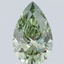 3.51 Ct. Fancy Vivid Green Pear Lab Grown Diamond