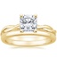 18K Yellow Gold Twisted Vine Ring with 2mm Comfort Fit Wedding Ring
