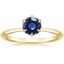 18K Yellow Gold Channing Solitaire Ring, smalltop view