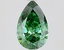 1.62 Ct. Fancy Vivid  Green Pear Lab Grown Diamond