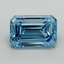3.14 Ct. Fancy Vivid Blue Emerald Lab Grown Diamond