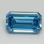 0.96 Ct. Fancy Vivid Blue Emerald Lab Grown Diamond