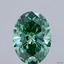 2.61 Ct. Fancy Vivid Green Oval Lab Grown Diamond