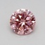 0.39 Ct. Fancy Vivid Pink Round Lab Grown Diamond