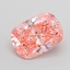 6.57 Ct. Fancy Vivid Pink Cushion Lab Grown Diamond