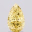 1.64 Ct. Fancy Vivid  Yellow Pear Lab Grown Diamond