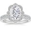 PT Moissanite Reina Diamond Ring with Luxe Ballad Diamond Ring (1/4 ct. tw.), smalltop view