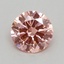 0.41 Ct. Fancy Vivid Pink Round Lab Grown Diamond