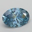 12.33 Ct. Fancy Vivid  Blue Oval Lab Grown Diamond