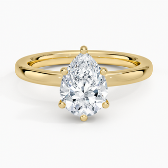 Sydney Perfect Fit Hidden Halo 2mm with 1.5ct Pear Certified Lab Diamond in 18K Yellow Gold