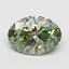 3.00 Ct. Fancy Vivid  Green Oval Lab Grown Diamond