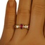 The Seraphine Ring, smallzoomed in top view on a hand