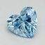 1.17 Ct. Fancy Vivid Blue Heart Lab Grown Diamond