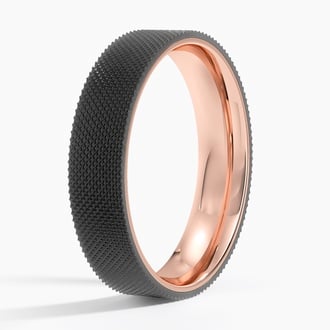 Mojave Maverick 5mm Wedding Ring in 14K Rose Gold