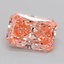 1.07 Ct. Fancy Vivid  Pink Radiant Lab Grown Diamond