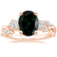 14K Rose Gold Willow Three Stone Diamond Ring (1/3 ct. tw.), smalltop view