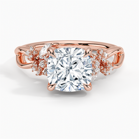 Flower Cluster Diamond Engagement Ring