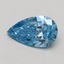 0.51 Ct. Fancy Vivid Blue Pear Lab Grown Diamond