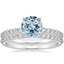 18KW Aquamarine Petite Shared Prong Bridal Set (1/2 ct. tw.), smalltop view
