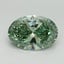 1.58 Ct. Fancy Vivid Green Oval Lab Grown Diamond