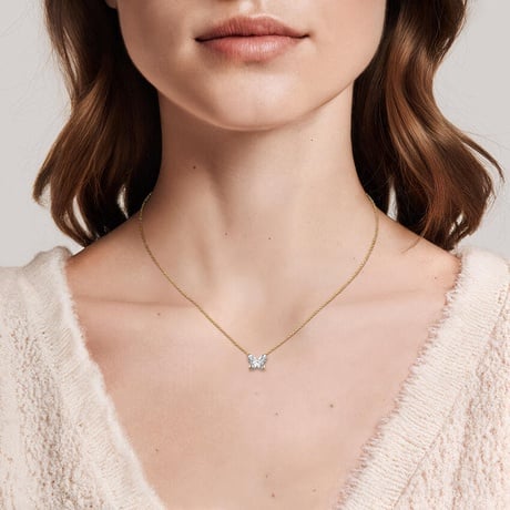 Butterfly Custom-Cut Lab Diamond Necklace (2 1/8 ct. tw.)