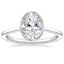 18K White Gold Petite Luna 1.5mm Bezel Ring, smalltop view