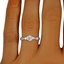 The Georgina Ring, smallzoomed in top view on a hand