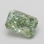 1.00 Ct. Fancy Vivid Green Radiant Lab Grown Diamond
