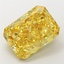 7.24 Ct. Fancy Vivid Yellow Radiant Lab Grown Diamond