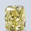 1.06 Ct. Fancy Vivid Yellow Cushion Lab Grown Diamond