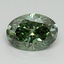 3.01 Ct. Fancy Vivid Pacific Green Oval Lab Grown Diamond