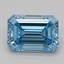 0.71 Ct. Fancy Vivid Blue Emerald Lab Grown Diamond