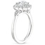Platinum Geo Halo Diamond Ring, smallside view