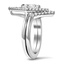 Pointed Diamond Halo Bridal Set, smallview