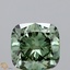3.10 Ct. Fancy Vivid Green Cushion Lab Grown Diamond