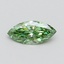 0.54 Ct. Fancy Vivid Green Marquise Lab Grown Diamond