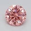 0.67 Ct. Fancy Vivid Pink Round Lab Grown Diamond