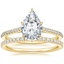 18K Yellow Gold Luxe Dawn Diamond Ring with Luxe Ballad Diamond Ring (1/4 ct. tw.)
