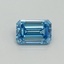 1.00 Ct. Fancy Vivid Blue Emerald Lab Grown Diamond