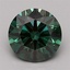 1.18 Ct. Fancy Vivid Green Round Lab Grown Diamond
